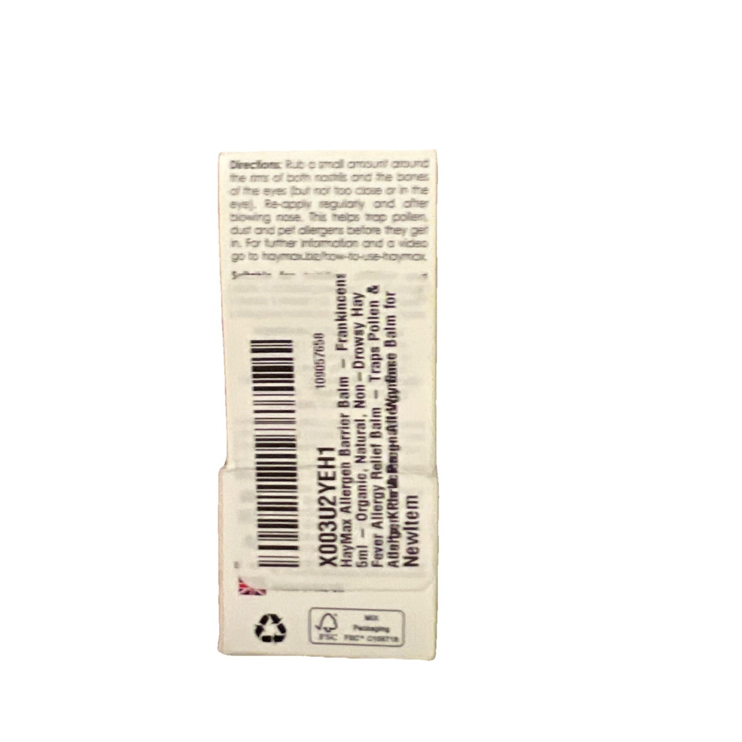 HayMax Frankincense Allergy Relief Balm, Organic, 0.17 fl oz