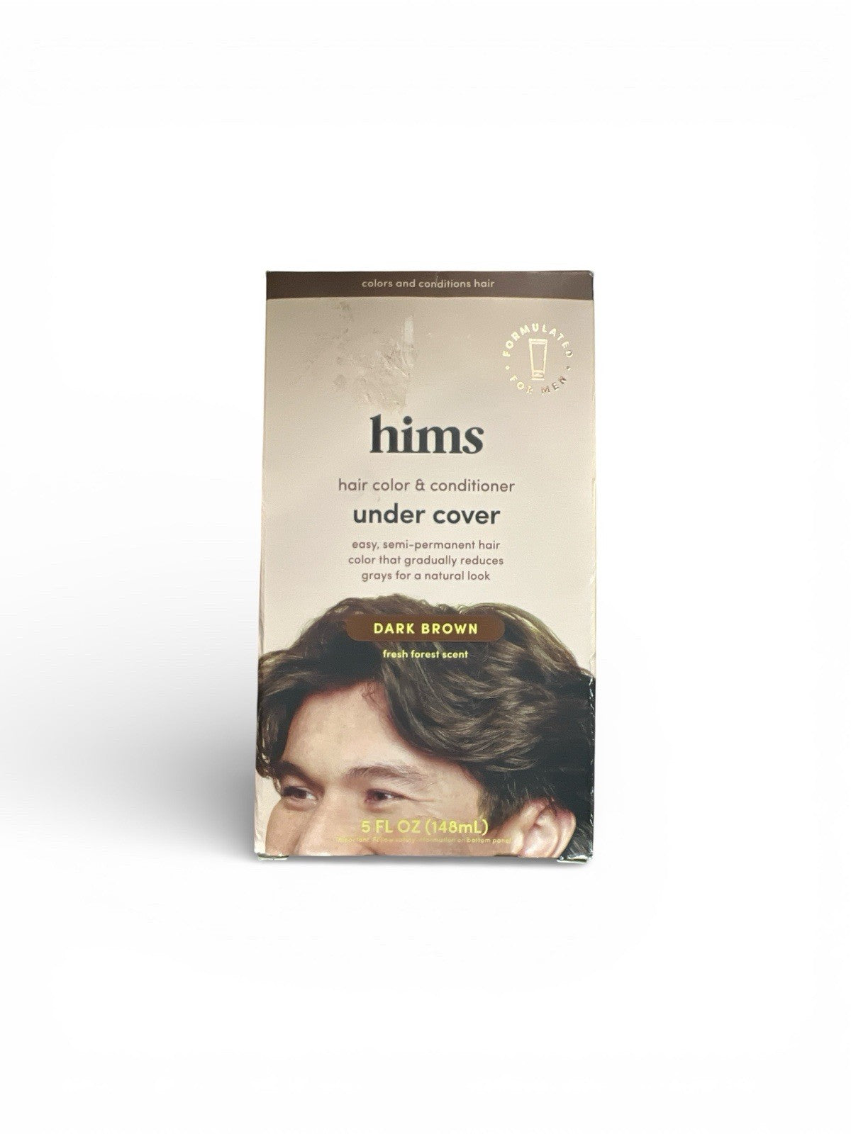 Hims Undercover Dark Brown Gray Blending Shampoo 5 Minute Semi-Permanent Hair Color