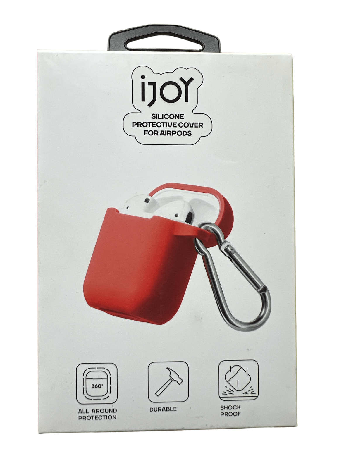 iJoy Silicone Protective Cover for Apple AirPods Durable Non-Slip Grip Case