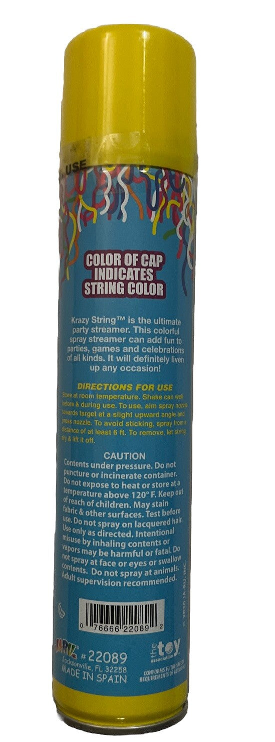 Party Foam Spray Yellow 5 oz - Krazy String by JA-RU