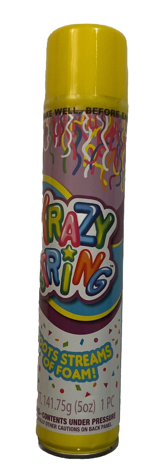 Krazy String Yellow Party Foam Spray 5oz Fun Parties Events Birthdays | Bazrify