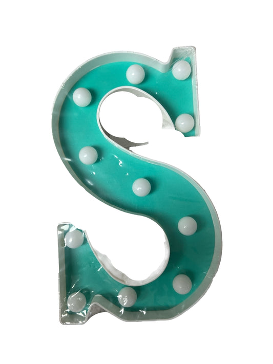 LED Light Up Alphabet Letter S Illuminated Decorative Letter for Events and Home Decor