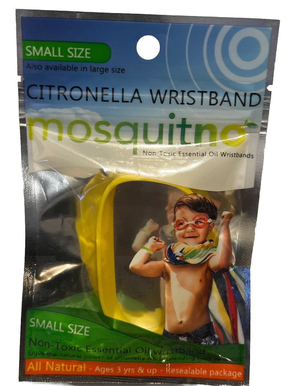 Mosquitno Citronella Essential Oil Non-Toxic Wrist Band Small 120 Hours