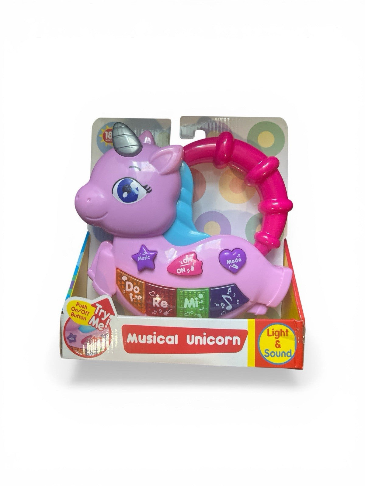 Musical Baby Unicorn Toy Pink LED Lights Music Interactive Infant Sensory Toy | Bazrify