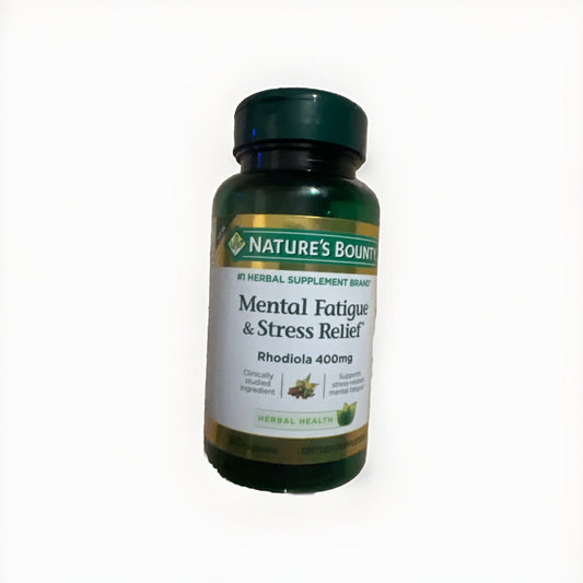 Nature’s Bounty Mental Fatigue and Stress Relief with Rhodiola 400 mg Exp 02/2027