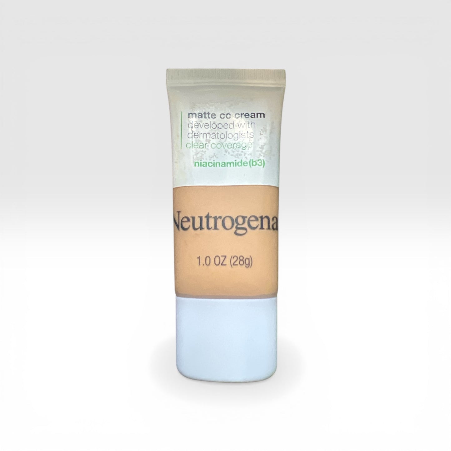 Neutrogena Clear Coverage Flawless Matte CC Cream Full Coverage Color Correcting Niacinamide Shade Sand 1 oz