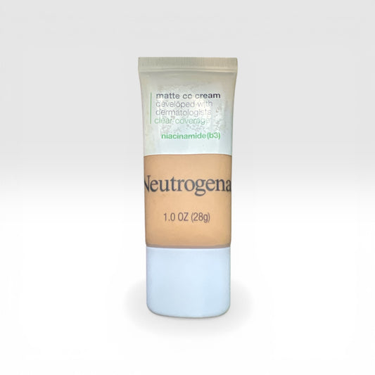 Neutrogena Clear Coverage Flawless Matte CC Cream Full Coverage Color Correcting Niacinamide Shade Sand 1 oz