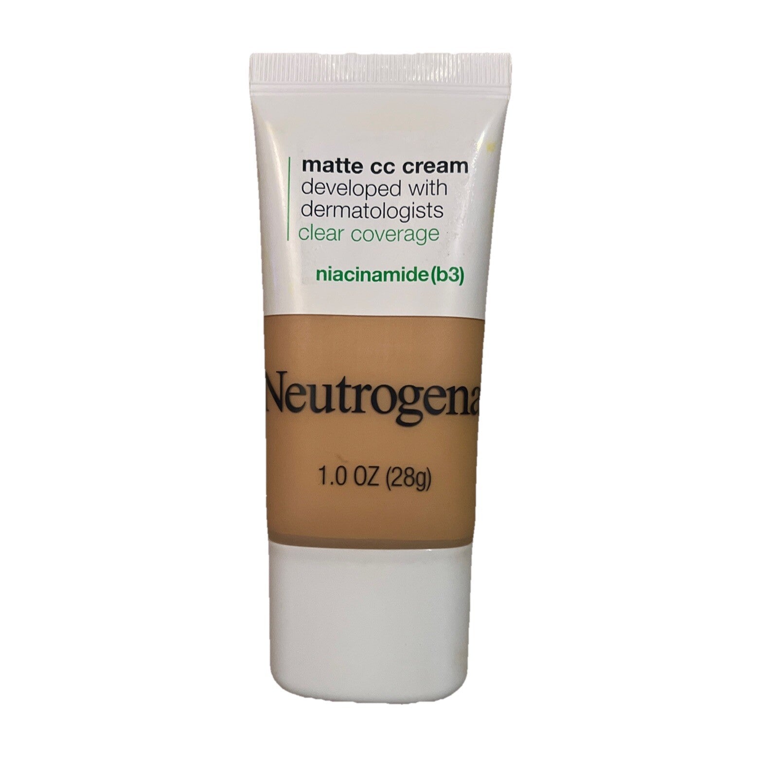 Neutrogena Clear Coverage Flawless Matte CC Cream Full Coverage Color Correcting Niacinamide Shade Vanilla 3.0 1 oz
