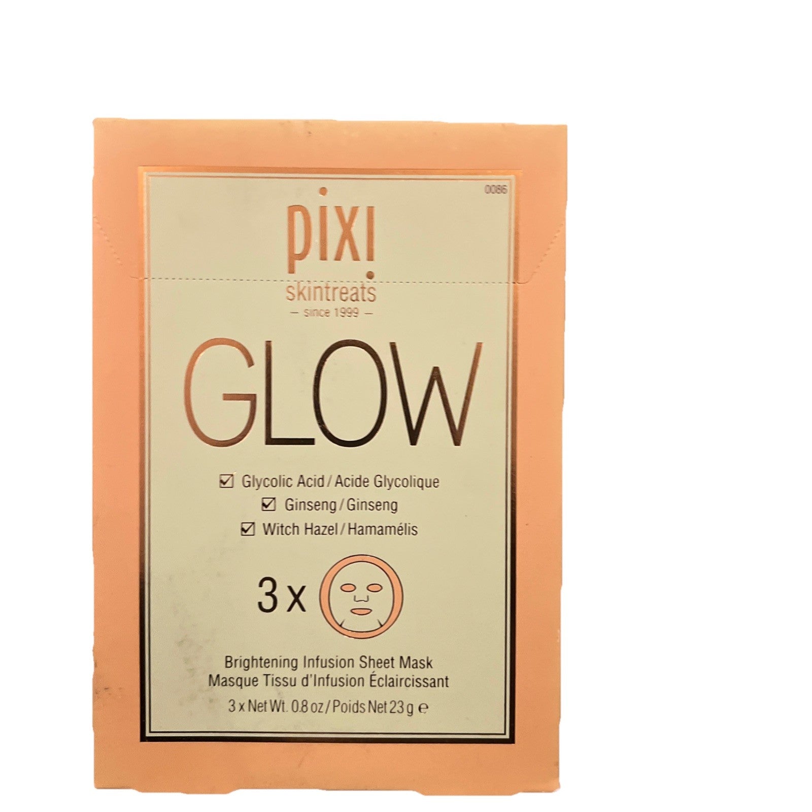 Pixi Glow Glycolic Boost Brightening Infusion Sheet Mask 3 Sheets Radiance | Bazrify