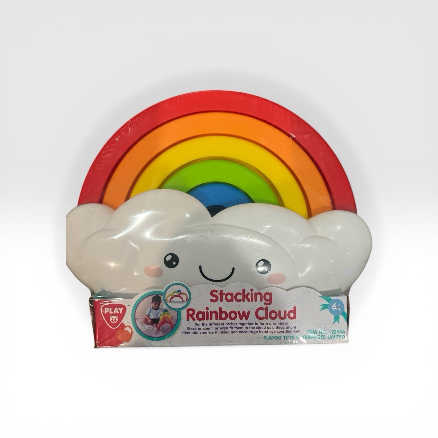 Stacking Rainbow Cloud Baby Toy by PlayGo, 6+ Months