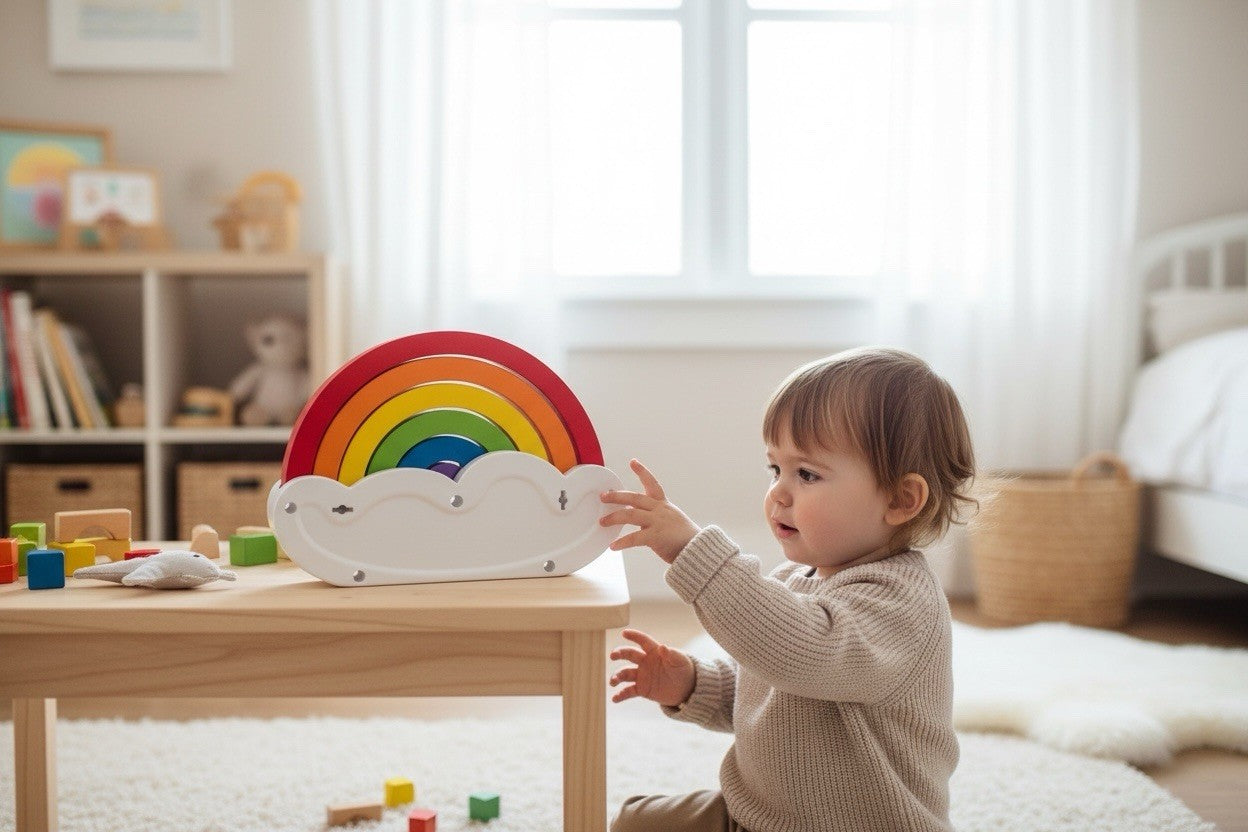Stacking Rainbow Cloud Baby Toy by PlayGo, 6+ Months