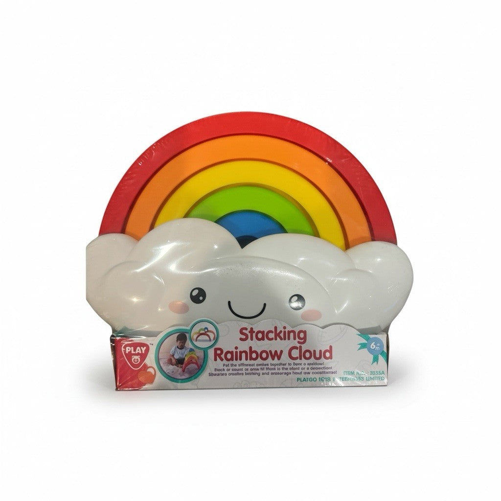Playgo Stacking Rainbow Cloud Toy Early Learning Baby Toy Ages 6 Months Plus | Bazrify