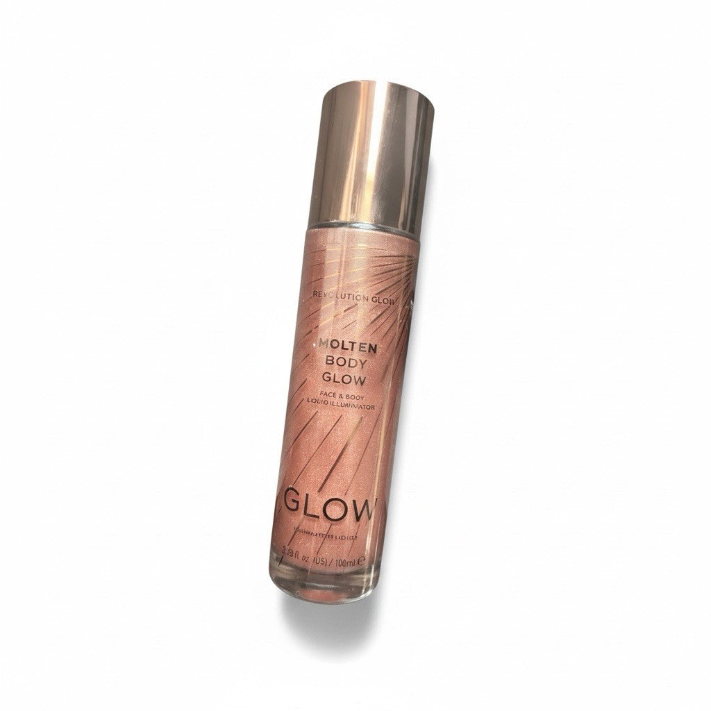Revolution Molten Body Glow Rose Gold Liquid Illuminator Shimmer Formula 100ml