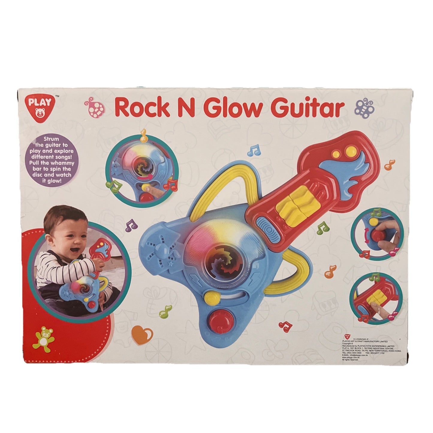 Kids Light-Up Musical Toy Guitar with Interactive LED Play