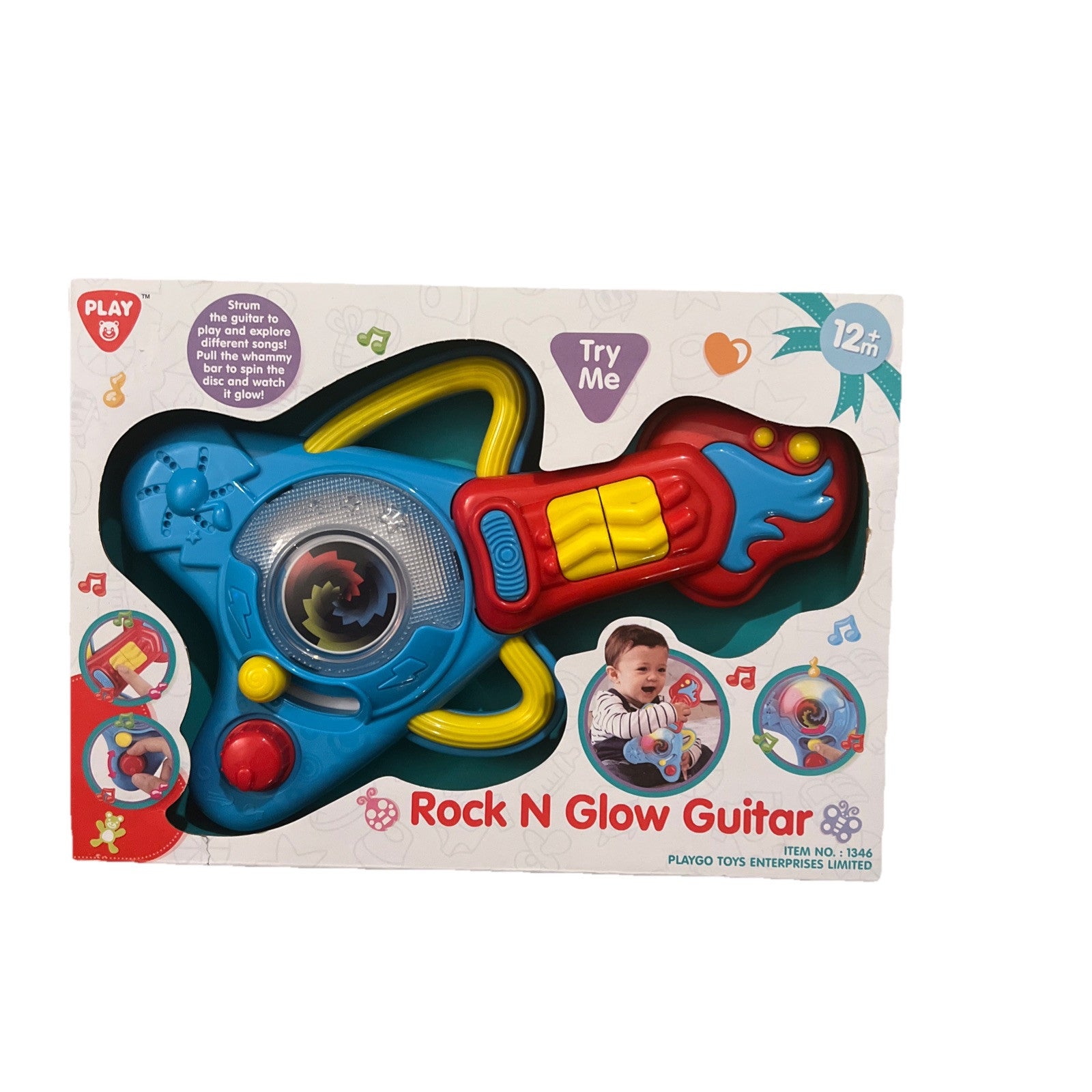 Rock N Glow Guitar Light-Up Musical Toy for Kids Interactive LED Play