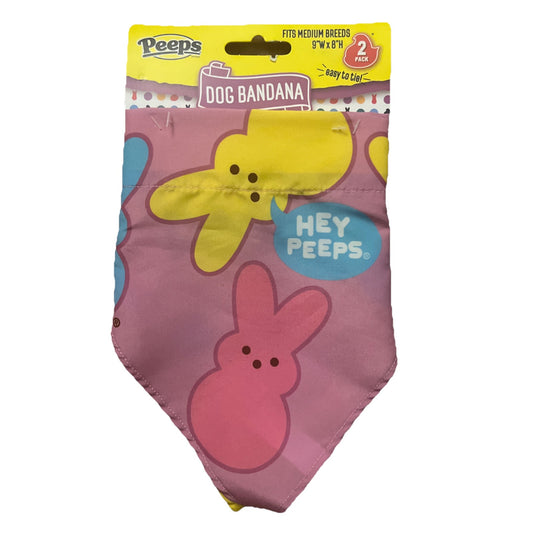 Peeps Dog Bandana 2-Pack Medium Breeds 9 Inch Pet Accessory
