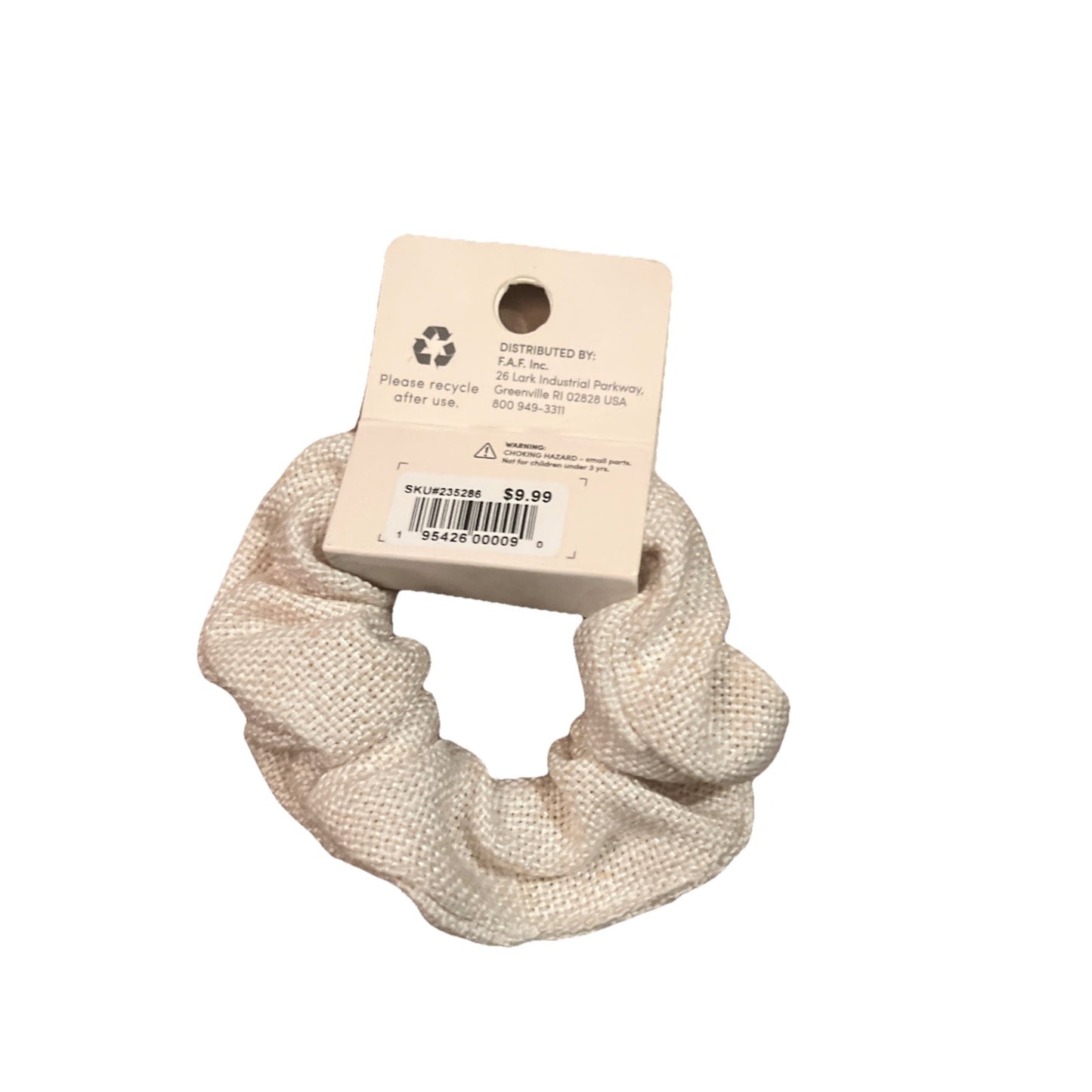 Beige Hair Scrunchie for Women and Girls by Hive & Co