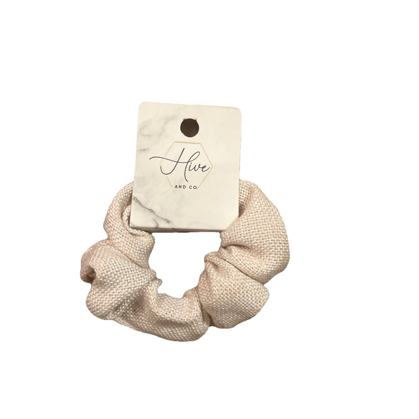 Hive and Co Scrunchie Beige Stylish Hair Accessory Women Girls | Bazrify