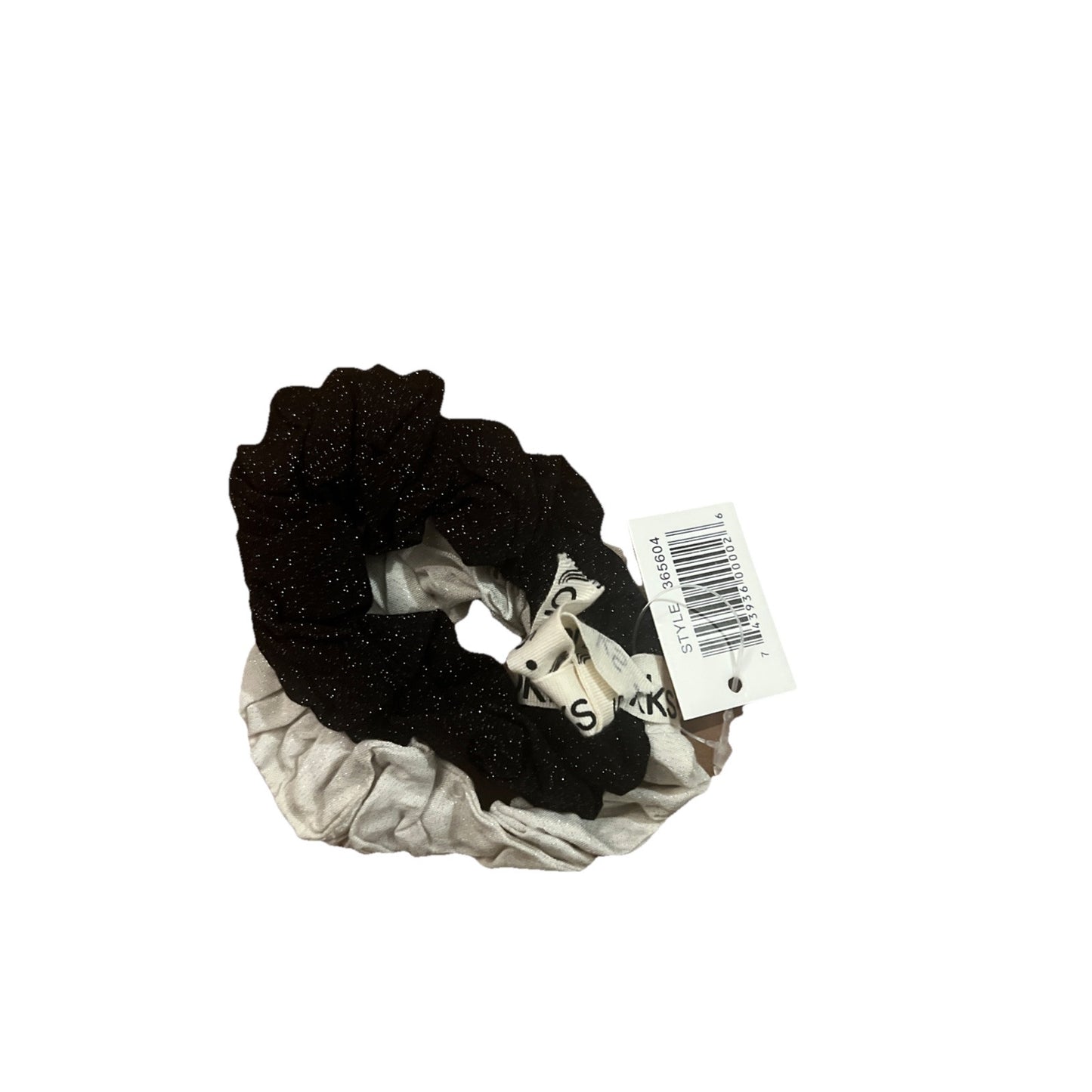 Sparkle Hair Scrunchies, Black & White 2-Pack – Lokks