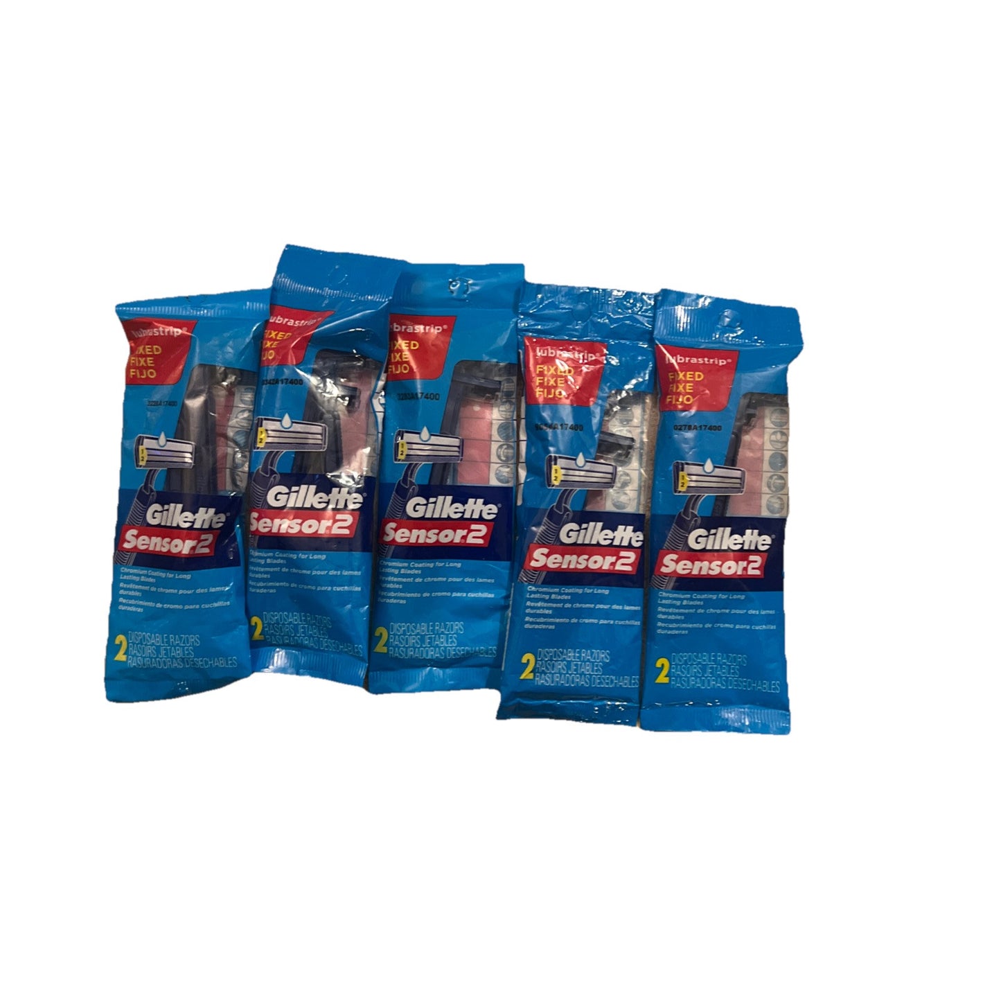 Gillette Sensor 2 Disposable Razors 5 Twin Packs Comfort Blades 10 Razors Total