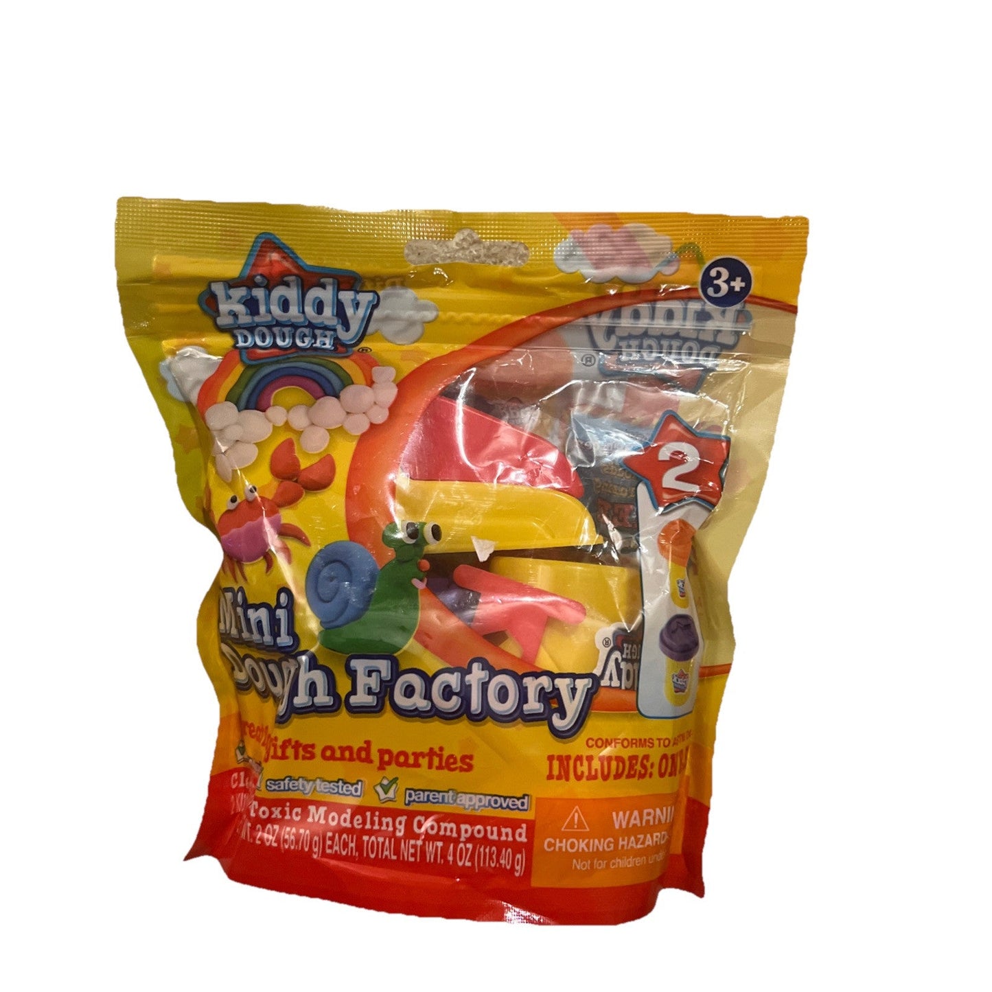 Mini Dough Factory Kiddy Set 2 Tubs 3 Slide Shapes 1 Machine Kids Play | Bazrify