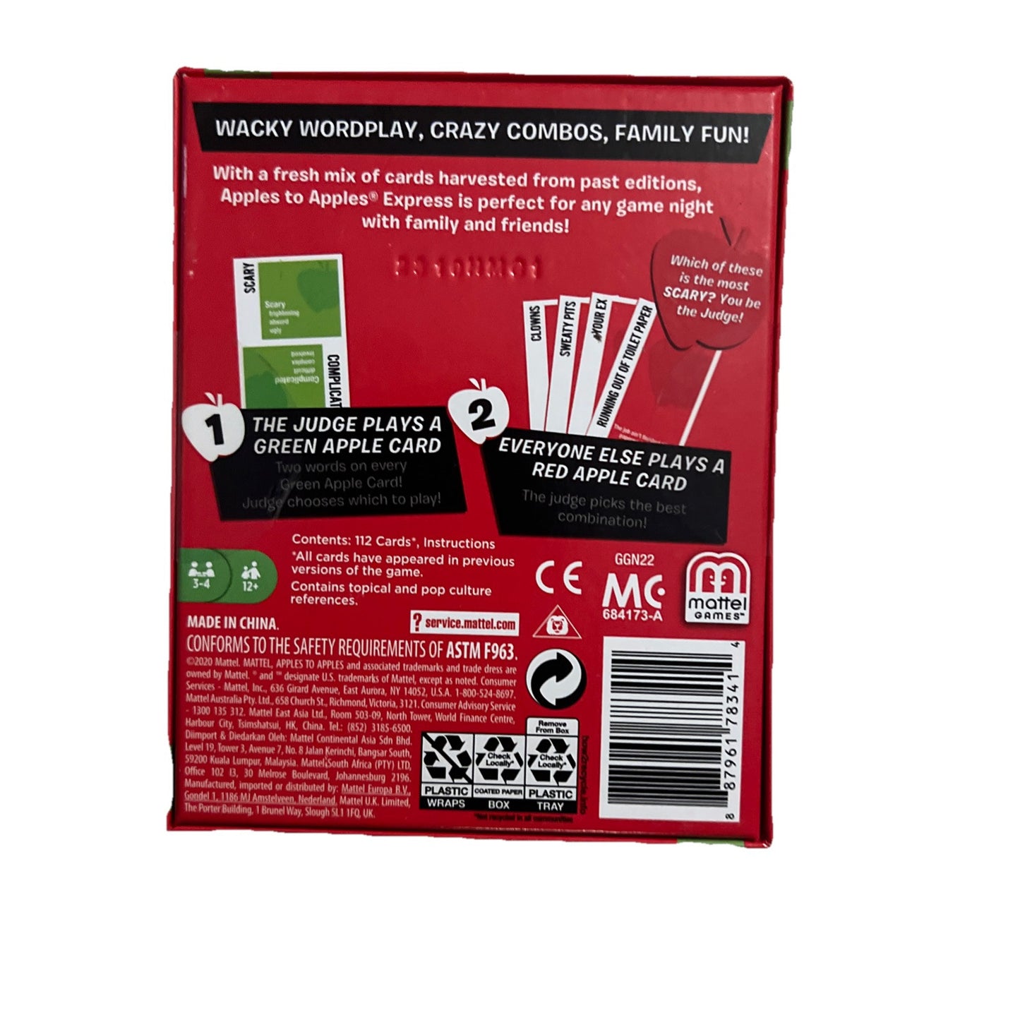 Apples to Apples Express Travel Card Game - Mattel
