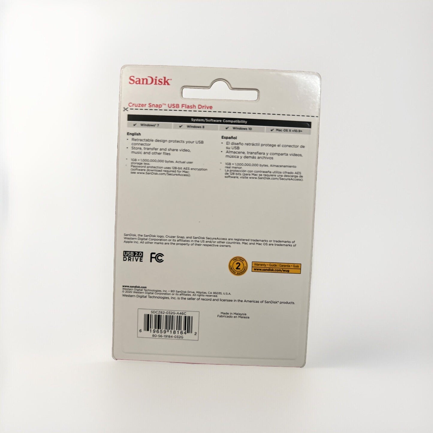 32GB USB Flash Drive, Cruzer Snap USB 2.0 by SanDisk
