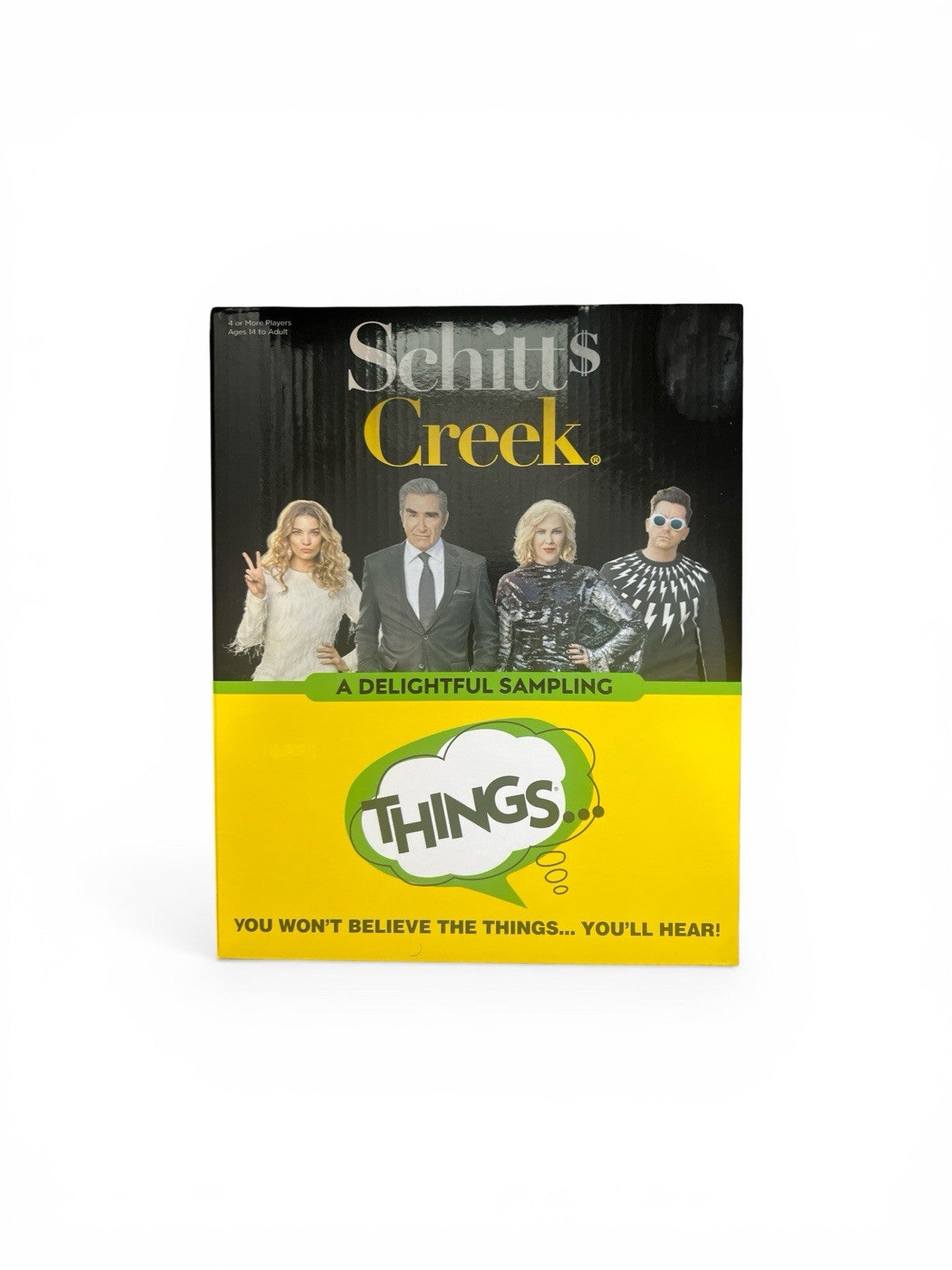 Schitt's Creek A Delightful Sampling of Things Card Game 100 Topic Cards
