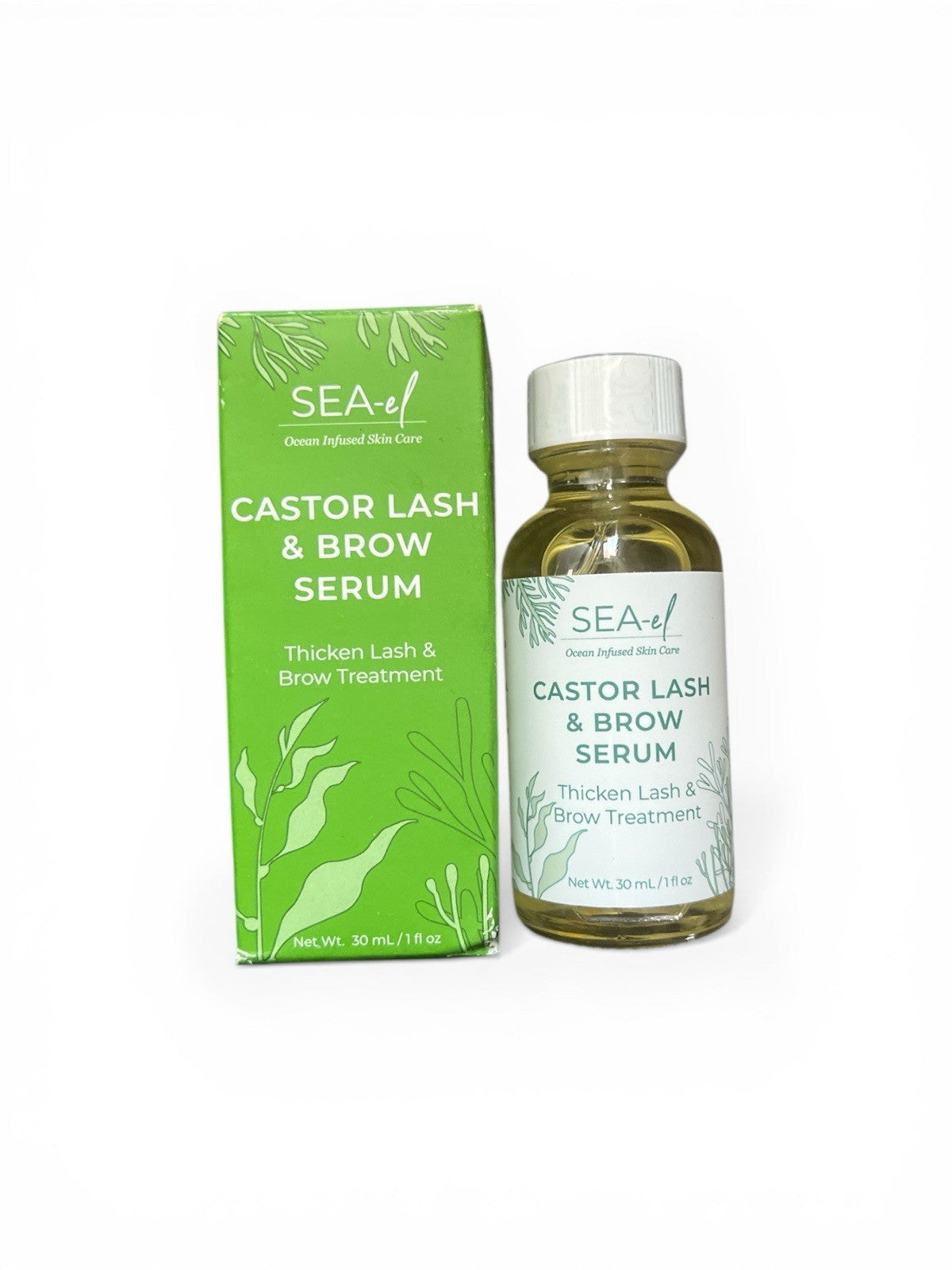 SEA-EL Castor Lash & Brow Oil Fuller Thicker Brows and Lashes 30ml 1 fl oz