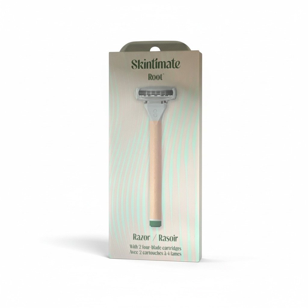 Skintimate razor packaging on a white background