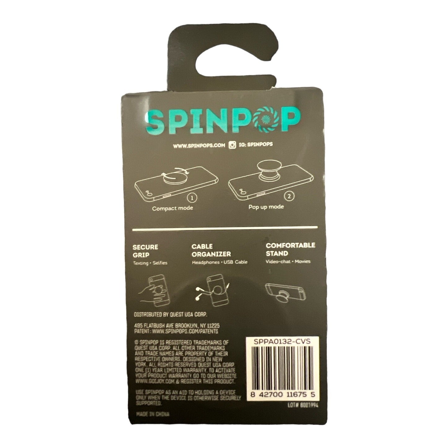 Geometric Phone Grip & Kickstand Organizer | SpinPop