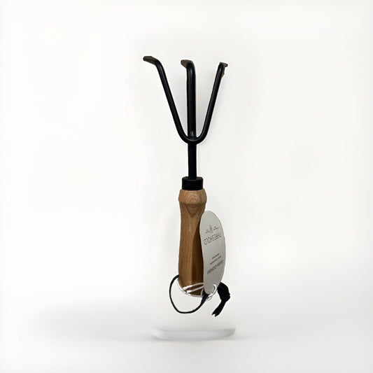 Threshold Outdoor Hand Garden Cultivator Stainless Steel and Wood Weeding Aerating Tool