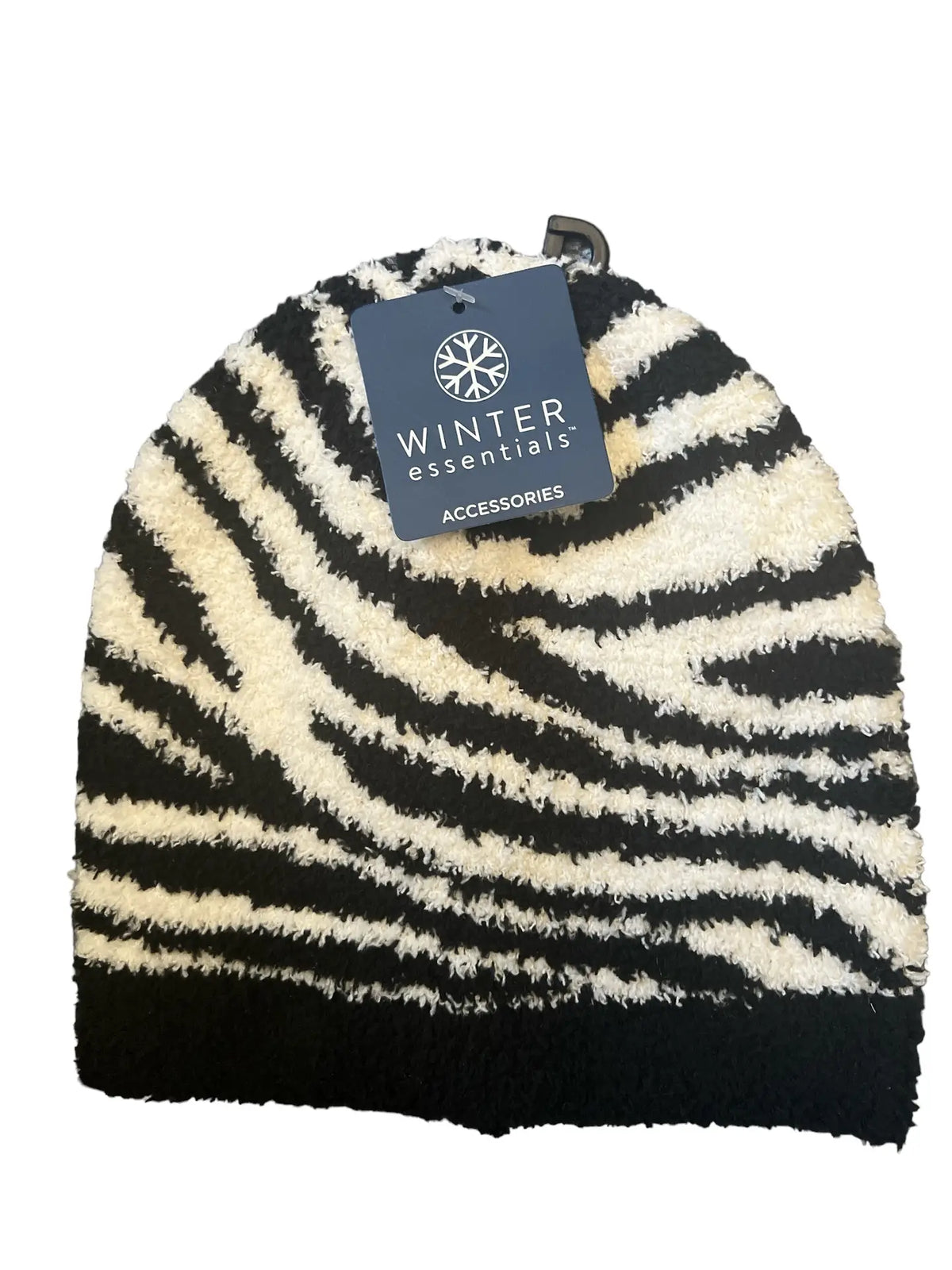 Winter Essentials Zebra Cozy Hat Warm Stylish Ultra-Comfortable Knit Beanie