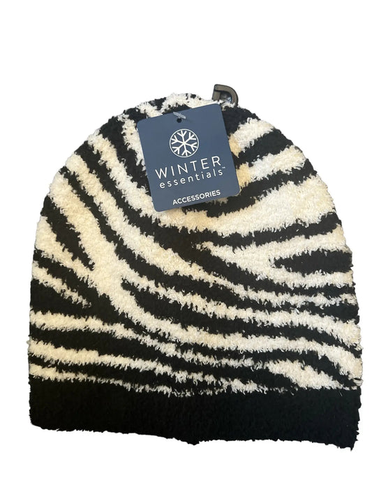 Winter Essentials Zebra Cozy Hat Warm Stylish Ultra-Comfortable Knit Beanie